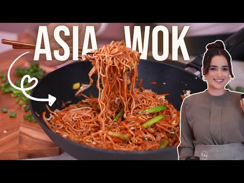 GEBRATENE ASIA-NUDELN IN UNTER 10 MINUTEN 🍜🌾😍