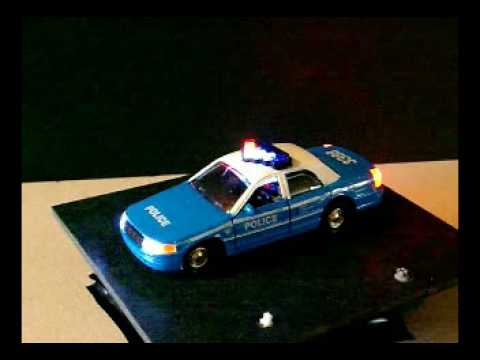 Blue police car