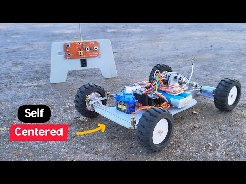 Rc car with self centering Steering | Ashwin projects