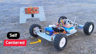 Rc car with self centering Steering | Ashwin projects
