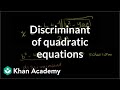 Exploring the Discriminant in Quadratic Equations