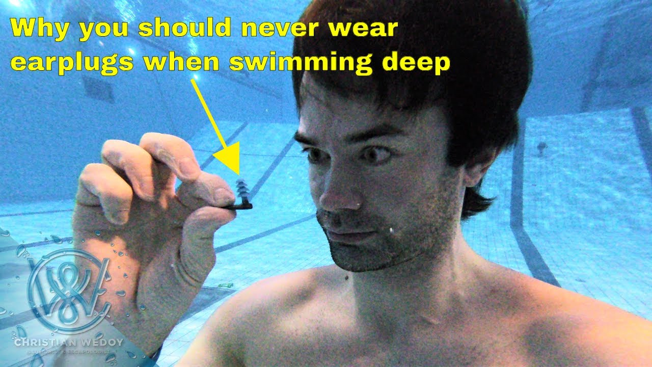 This Is why you should never wear earplugs when diving deep In the pool and the ocean! - Christian Wedoy