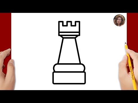 Cómo dibujar una torre de ajedrez fácil | Dibujos Fáciles | Dibujos Felices
