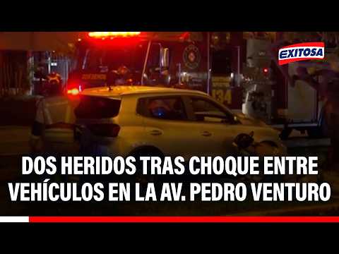 🔴🔵 Dos heridos tras choque entre vehículos en la av. Pedro Venturo