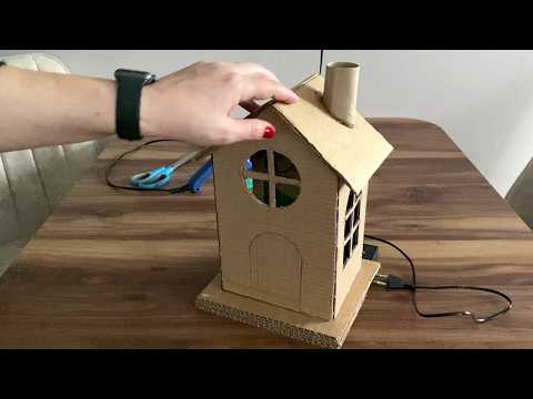 🏡 Air-Dry Clay & Cardboard Stone House 🙌 Easy DIY Craft