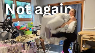 What happened to my “decluttered” basement?! 😬😬😬