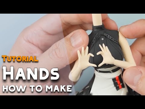 【Tutorials】 How to make hands out of clay ✅ sculpting anime clay art figure