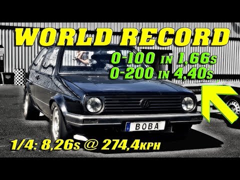 QUICKEST GOLF ON EARTH | Boba麓s 1233HP Golf Santa Pod Raceway 2018 | New World Record!