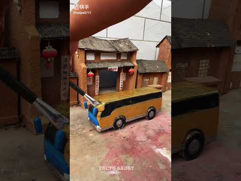 A bus कलर चेंज 👍😮 minni wood toy-woodworking art skill hand wood crafts