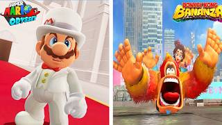 Comparision Of New Donk City in Donkey Kong Bananza and Super Mario Odyssey (4K 60FPS)
