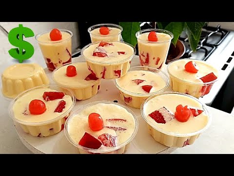 Con tan solo 2 ingredientes Postre super DELICIOSO , Para VENTA ||POSTRE FRIO SIN HORNO (GELATINA)