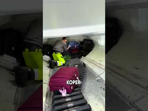 Pekerjaan Melelahkan di Balik Ruang Kargo Pesawat #youtubeshorts #shorts #pesawat