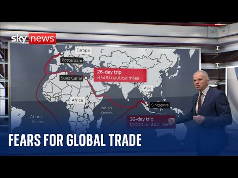 Fears for global trade after US & UK-led attacks on Yemen