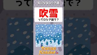 吹雪ってロシア語で？　気になるрусский　#shorts #ロシア語