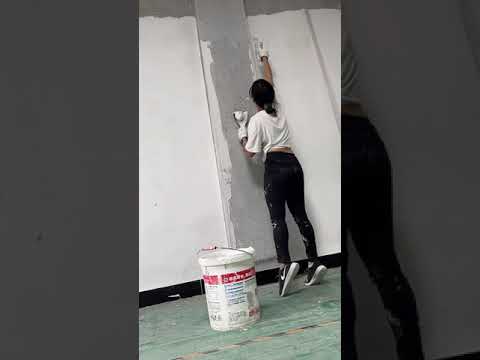 How to Prepare Tiles Wall ,​ Wall paint​ Fast & Beauty part  6409