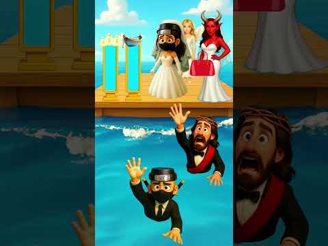 Jésus se noie_ 😱💔 Va-t-elle le sauver ou choisir l'argent_jesus #jesus #biblequiz