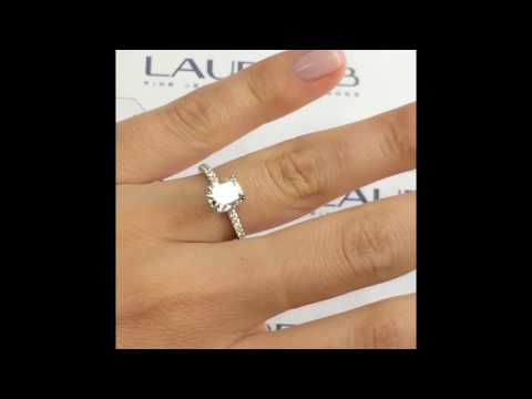 1.54 ct Cushion Cut Pave Ring