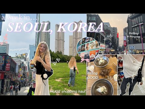 A WEEK IN SEOUL, KOREA ｡⋆୨୧˚ shopping in myeongdong & hongdae, cafe hopping, seongsu, & cute hauls!