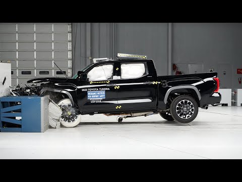 2023 Toyota Tundra crew cab updated moderate overlap IIHS crash test