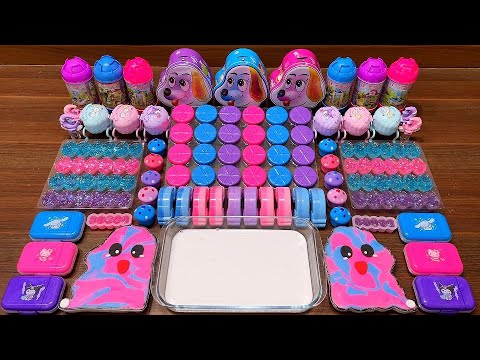 Mixing Lipbalm and Glitter into Glossy Slime with Galaxy Dogs #50