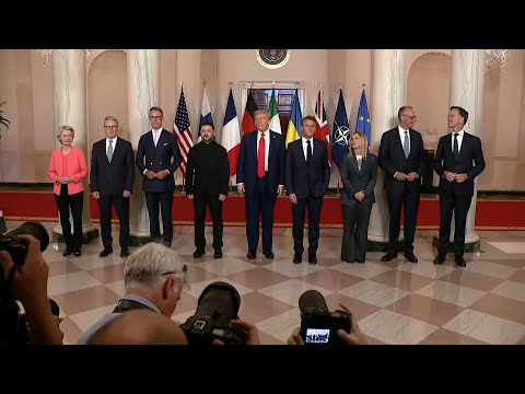 Trump and Zelensky pose for White House group photo with European leaders | AFP