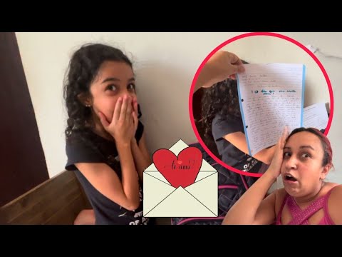 ACHEI CARTINHA NO QUE SOBROU do MATERIAL ESCOLAR DA MINHA FILHA