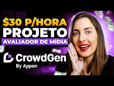 R$167 p/hora avaliador de mídia SEM EXPERIÊNCIA na CrowdGen passo a passo   Ganhar dinheiro online