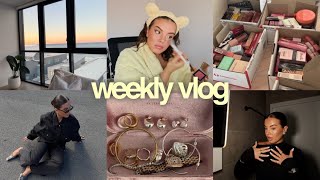 weekly vlog 💌 giveaway, event, work, bts filming + non stop yapping lol