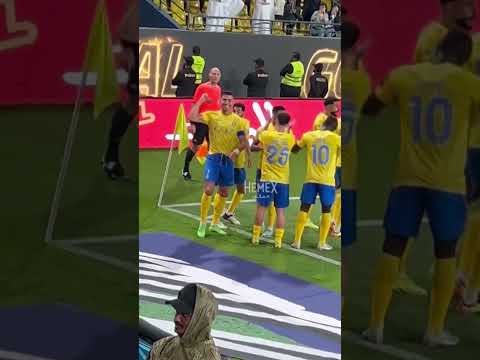 رونالدو يسجل ويحتفل على طريقه اهل جيزان 😳🔥