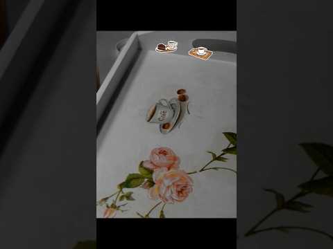 Decoupaged Tray for Your Coffee