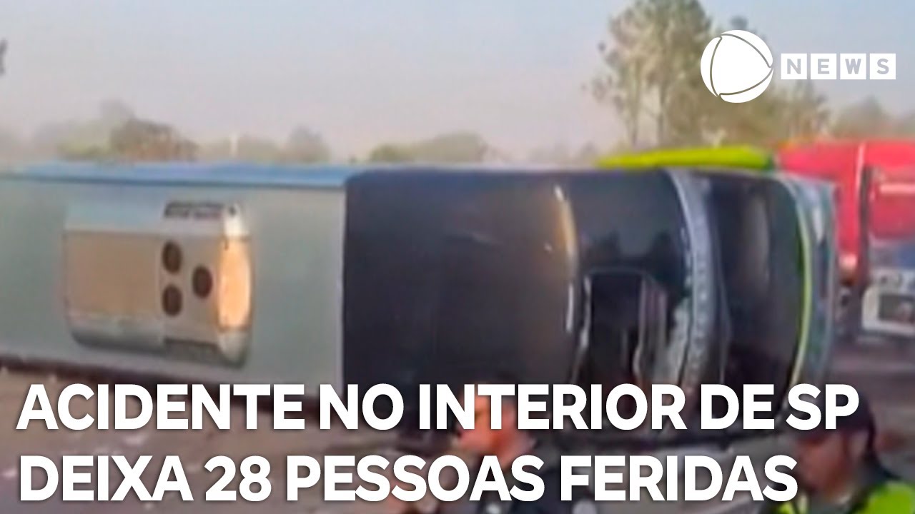 Acidente no interior de SP deixa 28 pessoas feridas