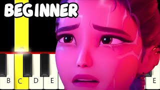 What it Sounds Like - KPop Demon Hunters - Fast and Slow (Easy) Piano Tutorial - Beginner
