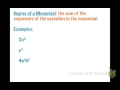 Monomials and Polynomials Concepts