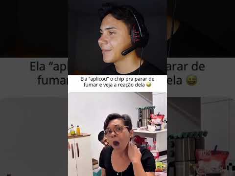 aplicaram o chip pra ela para de fumar 😂 #shorts #humor