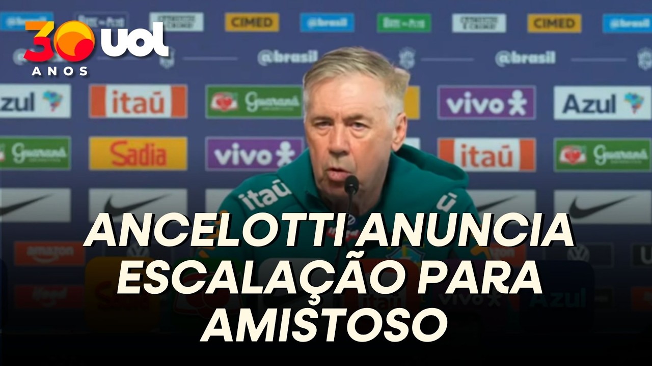 ANCELOTTI ANUNCIA ESCALAÇÃO DA SELEÇÃO BRASILEIRA PARA AMISTOSO COM PANAMÁ; VEJA TIME