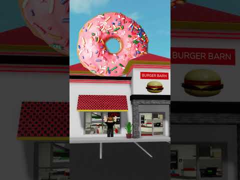 Bacon Hair eats a donut in Roblox Brookhaven