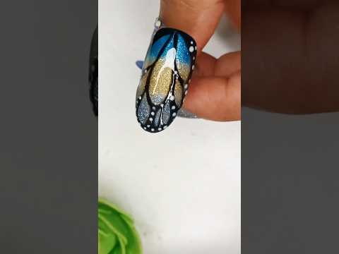 ✨Butterfly vibes on your fingertips🦋💅#ButterflyNails #GlitterNails #NailArtDesign #CreativeNails