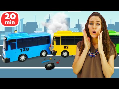 ¡Emergencia en la Guardería! Tayo The Little Bus tiene un accidente. Coches de juguete para niños.