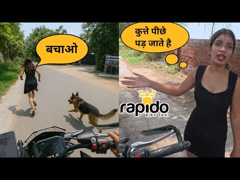 Super Bike पर Rapido (कुत्ते ने Skirt फाड़ दी लड़की की)