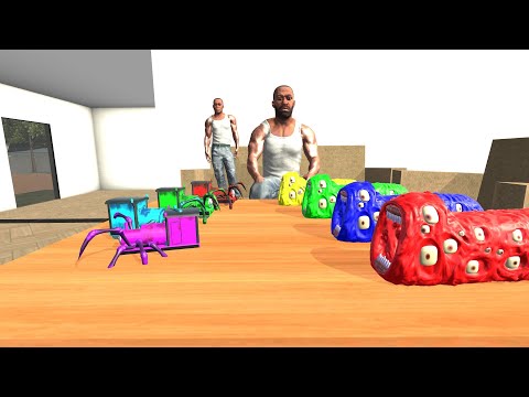 Tiny Colorful Chu Chu Charles vs Tiny Train Eaters & Franklin In Indian Bike Driving 3d 