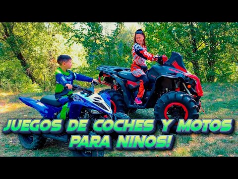 DEN COMPITE SOBRE RUEDAS! | JUEGOS DE COCHES Y MOTOS PARA NIÑOS!