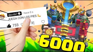 ASI FUE COMO SUBI DE 0 A 6000 🏆 SOLO CON RETOS EN CLASH ROYALE 😵