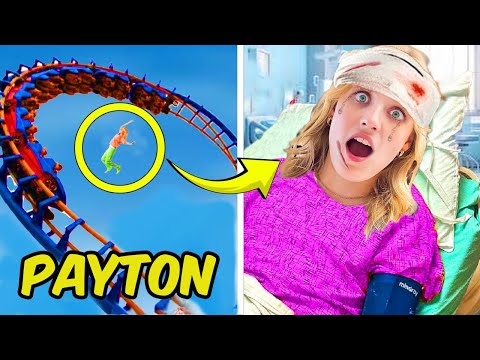 Payton fell off the roller coaster then.. (Ninja Kidz TV)