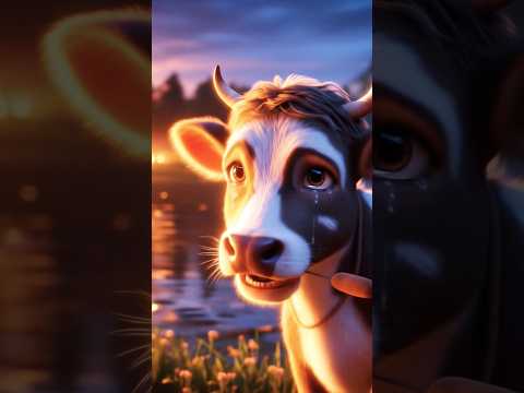 the emotional story of cow and lion 🦁🥲🙏 #ai #cow #lion #shorts
