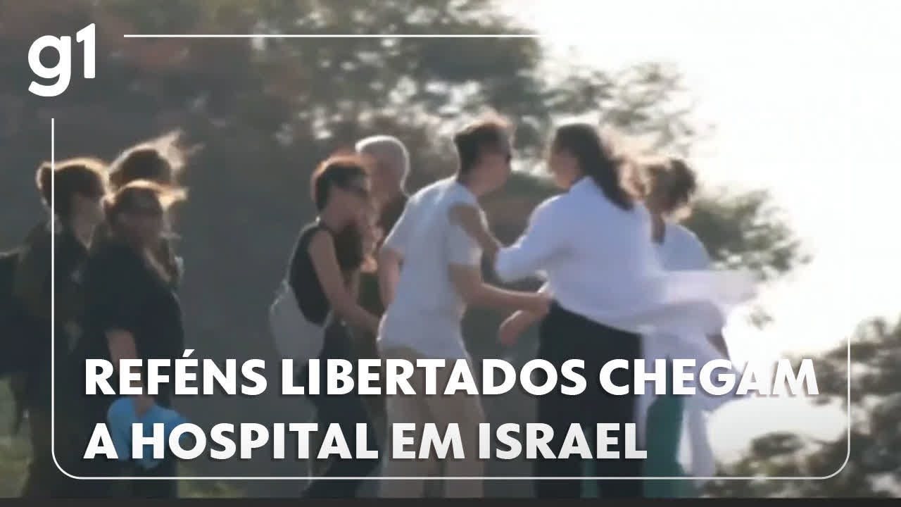 Reféns libertados chegam a hospital em Israel