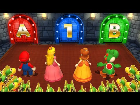 Mario Party 9 Minigames - Mario Vs Daisy Vs Peach Vs Yoshi (Master Difficulty)