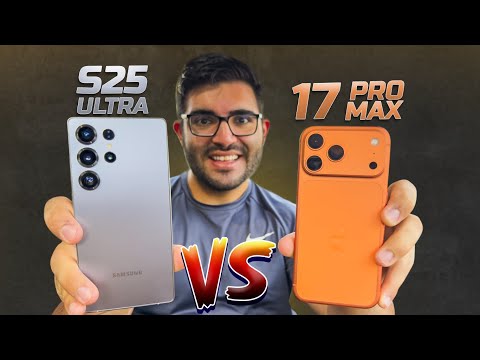 iPhone 17 Pro Max vs Galaxy S25 Ultra! Agora a APPLE SUPEROU a SAMSUNG? Comparativo completo
