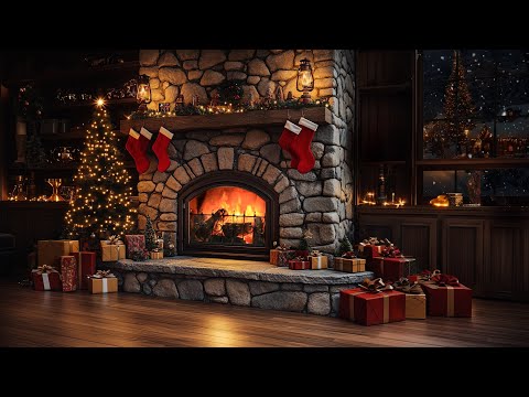 Beautiful Christmas Music 2025 - Cozy Christmas Songs with Fireplace for Relaxation, Sleep, Study