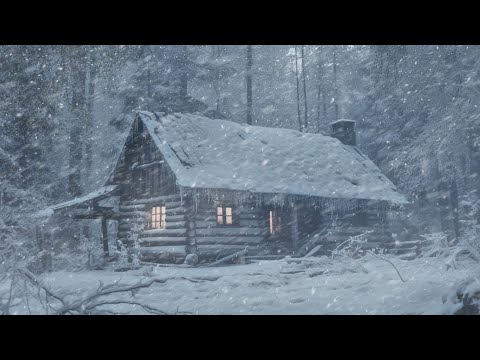 Haunting Blizzard Sounds & Lonely Wind | Snowy White Noise at the Desolate Cabin | Sleep and Relax