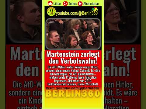 🤡🚨#AfD #Martenstein #Demokratie #Migration #Sicherheit #HelmutSchmidt #Verbotsdebatte #Freiheit